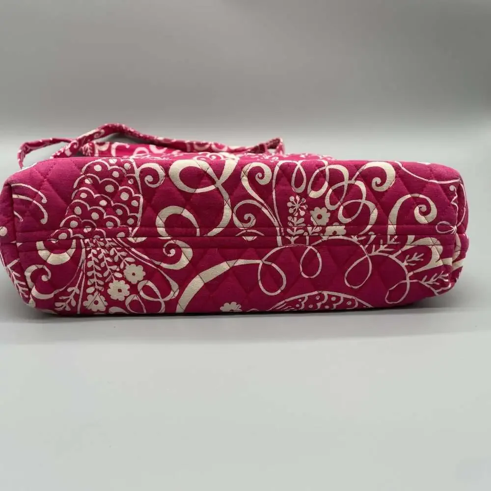 Vera Bradley Twirly Bird Pink Tote Bag Purse Retired Pattern Shopper Clean